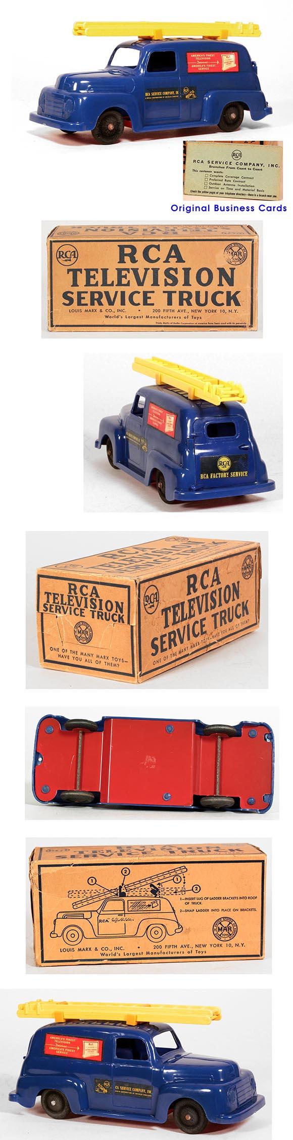 c.1948 Marx, RCA Television Service Truck in Original Box